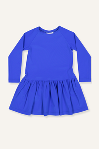 Kids Elsa Long Sleeved Dress - Mediterranean Blue