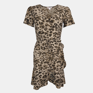 PRTECT Antigua wrap dress leopard