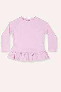 Children’s Nice UV Top UPF 50+ - Pink Sun Protective Frilled top - PRTECT