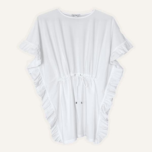 Children’s Ponza UV Tunic Dress UPF 50+ - White Sun Protective Resort Tunic - PRTECT