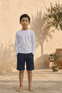 Kids Naples Long Sleeved Top - Crisp white - PRTECT