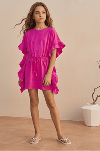 Kids Ponza Beach Tunic - Sunset Pink - PRTECT